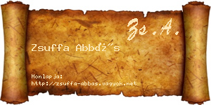 Zsuffa Abbás névjegykártya